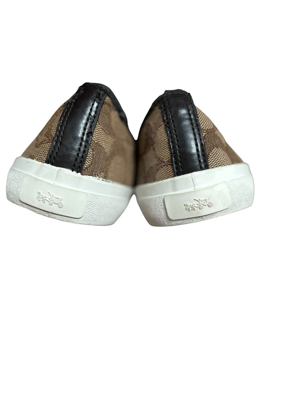 Coach Empire Signature Canvas Low-Top Sneakers — Khaki Brown with White Sole - Picture 4 of 8